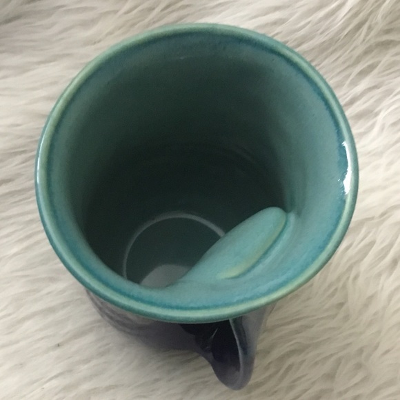 Boho blue coffee tea cup - Picture 9 of 13